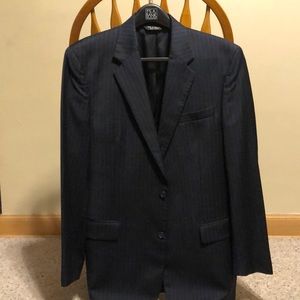 Navy Pinstripe Suit